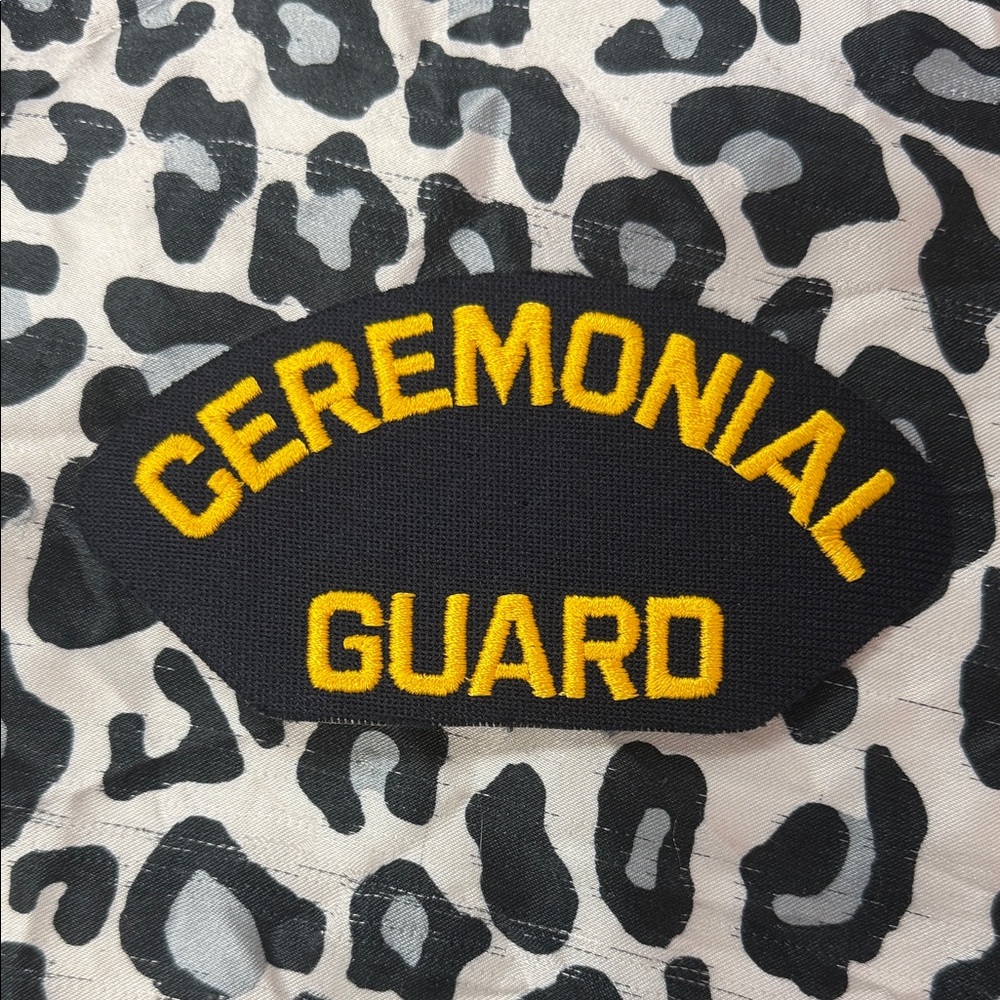 Ceremonial Guard embroidered naval Patch with Yellow Lettering